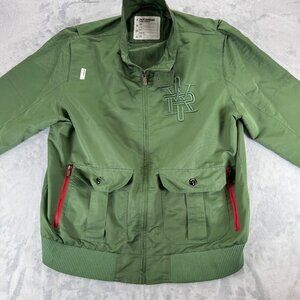 Vintage Rocawear Jacket Men's 3XL Green Pockets Light Soft